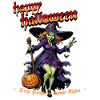 Halloween Witch With Pumpkin Illustration