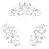 skull animal baroque design
