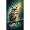 Hibou à l’aquarelle