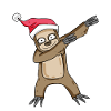 Sloth Christmas Motif