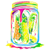 Cucumber Dill Jar Popart