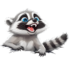 Funny raccoon