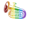 Euphonium LGBT Instrument Arc-en-ciel Euphoniste