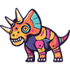 Dinosaur triceratops Halloween Funny