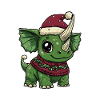 Dinosaur triceratops Christmas Comic