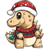 Dinosaur stegosaurus Christmas Comic