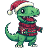 Dinosaur T-Rex Christmas Comic