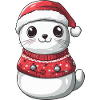 Seal Animal Christmas Comic