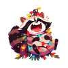 Funny Raccoon Christmas Fairy Lights