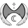 Wings with Moon and Stars