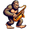 Bigfoot Saxophonist Classical Music Jazz
