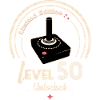 Design-Abzeichen Level 50 Retro-Konsole