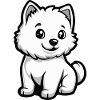 Samoyed Dog Comic Cute