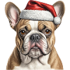 Christmas bulldog
