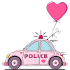 Police Heart Pink