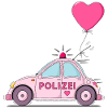 Polizeiauto Herz Rosa