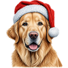 Christmas golden retriever