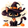 Chat mignon d’Halloween