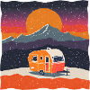 Orange Winter Camping