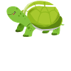 Funny Tennis Player Racket Turtle