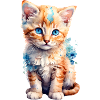 Cat with flowers