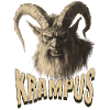 Krampus mit Schriftzug