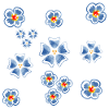 Little Cute Blue Flowers