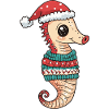 Bande dessinée de Noël hippocampe