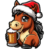 Bière de Noël de cheval