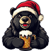 Bär Weihnachten Bier