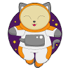 Cat Astronaute Espace