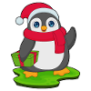 Écharpe de Noël Pingouin