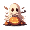 Ghost Ghost Halloween Pumpkin Lantern Gift