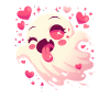 Cute Ghost Ghost Heart Halloween Spooky