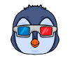 Pingouin Lunettes 3D Cinéma