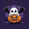 Ghost Ghost Halloween Pumpkin Bat