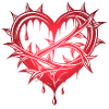Heart with thorns
