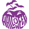 Purple Scary Pumpkin