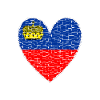 Drapeau du Liechtenstein Coeur Vaduz