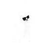 Cat in sunglasses playing golf
