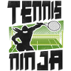 Funny Tennis Player Racket Ninja