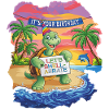 Funny Let's Celebrate Birthday Turtle