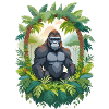 Gorilla in the jungle