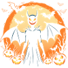 Happy Halloween Witch Costume - Creepy