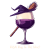 Halloween Hexe Wein Weinglas Weintrinker Geschenk