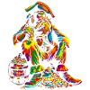 Capitaine Pirate Fumant Bière Popart