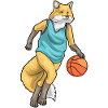 Fox Basketball Player Basketball