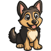 Schäferhund Hund Comic Baby