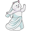 Chat persan robe de mariée