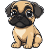 Bullmastiff Dog Comic Baby